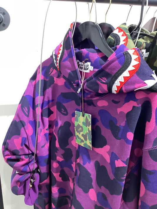 BAPE Hoodie Purple Camo