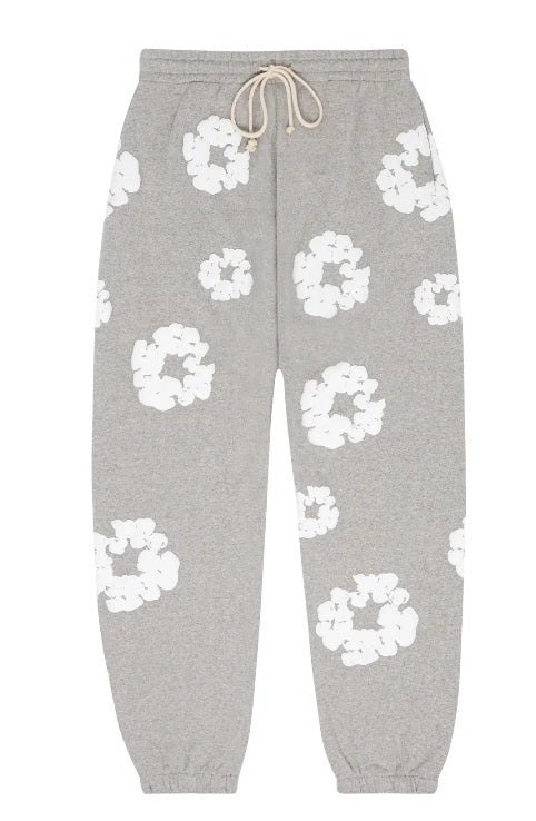 Grey Denim Tear Sweatpants