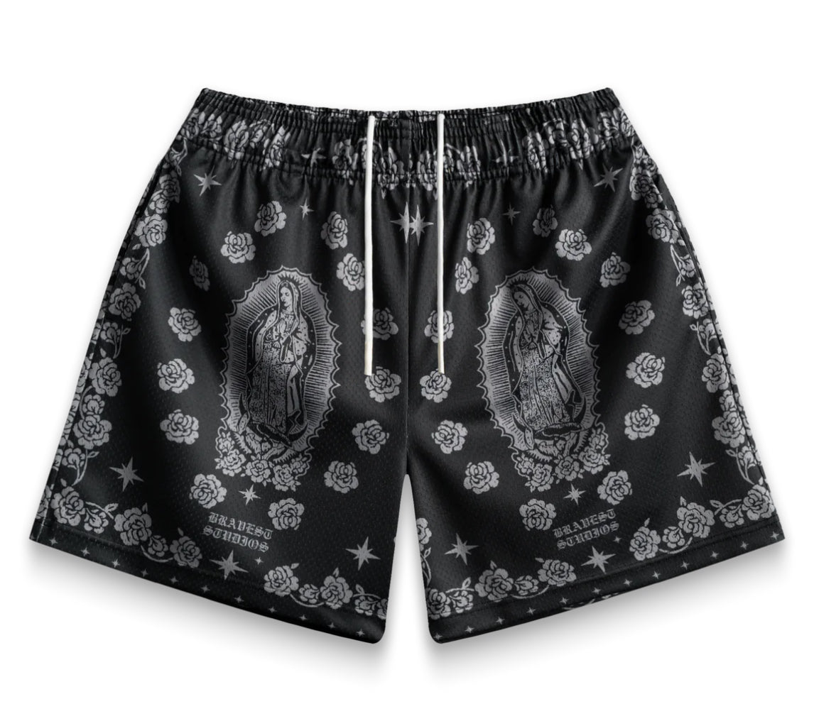 Black Grey Mary Bravest Shorts