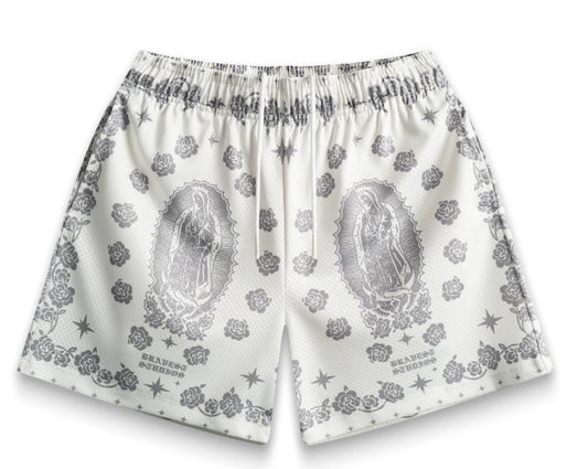 White Grey Mary Bravest Shorts