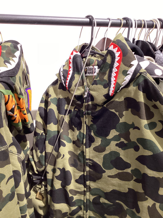 BAPE Hoodie Green Camo