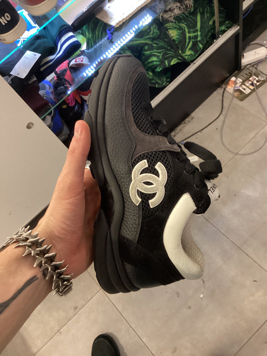 Chanel black trainers used