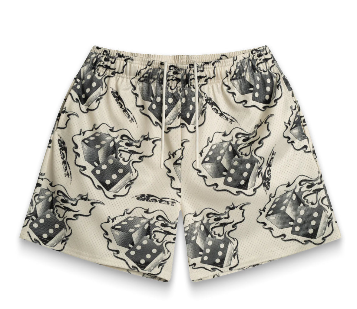 White Dice Bravest Shorts