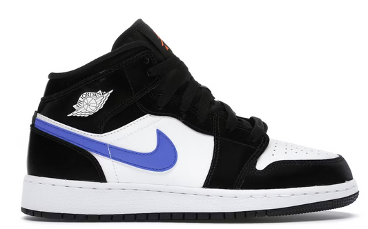 Jordan 1 Mid Black Racer Blue White (GS)